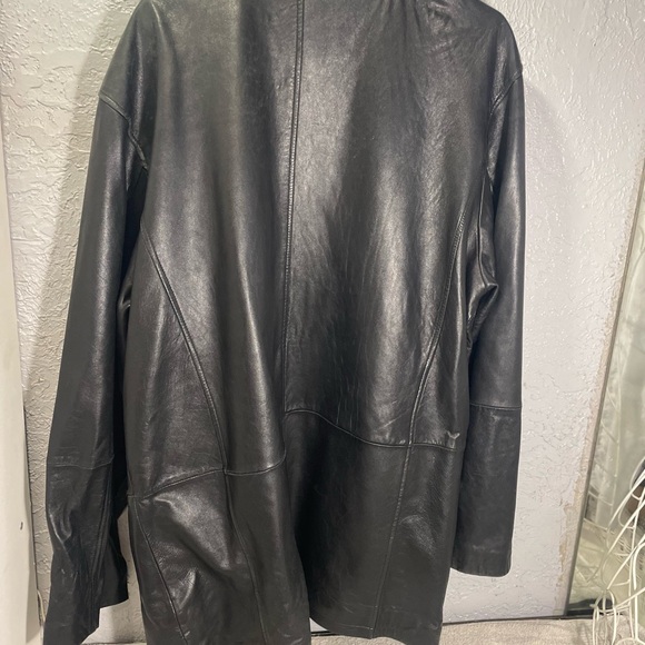 Pelle Studio Men's Dark Leather Trench Coat - Picture 10 of 10
